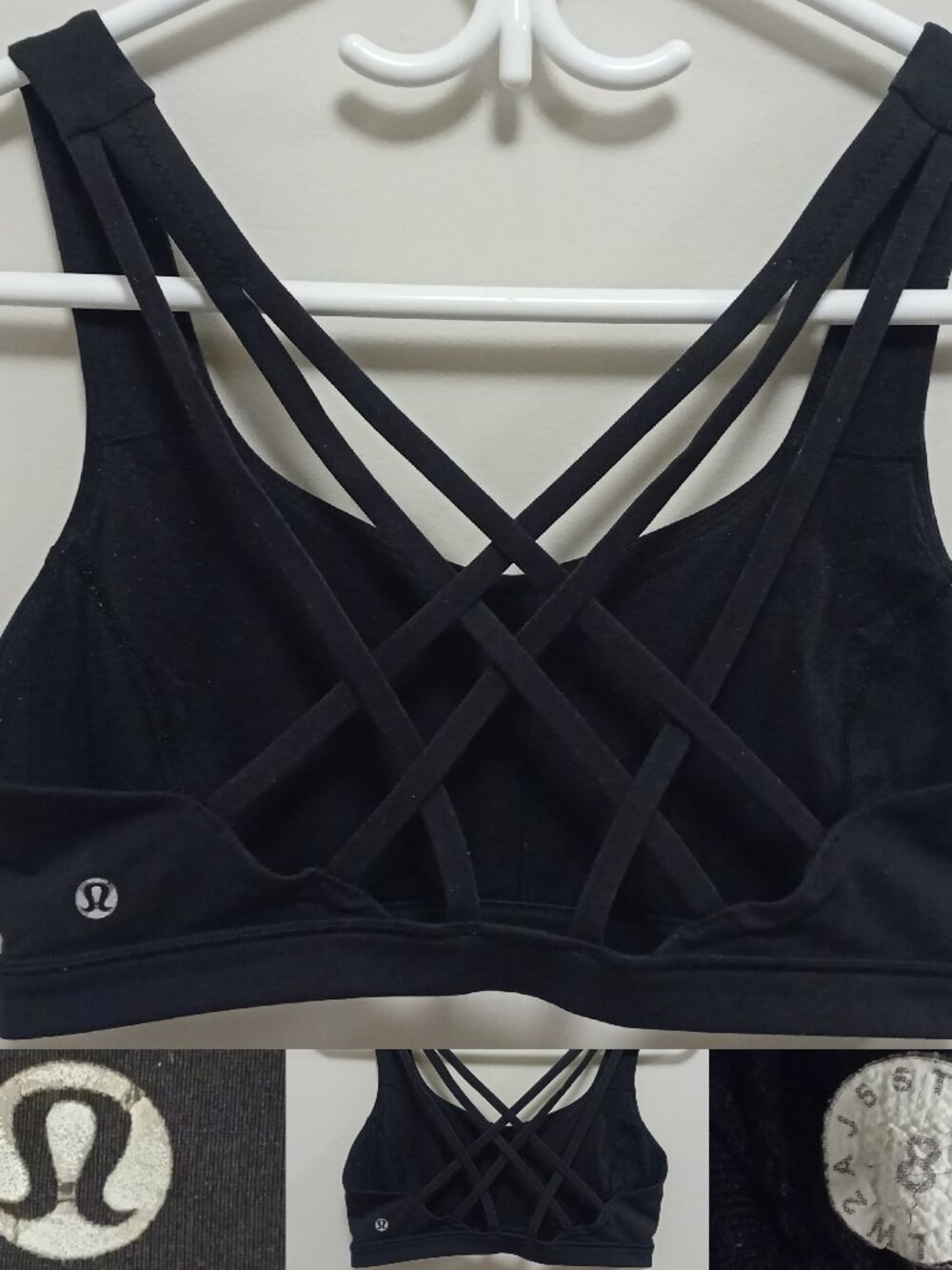 Lululemon Free To Be Serene Bra Luxtreme Black C/D Cup 8 Medium